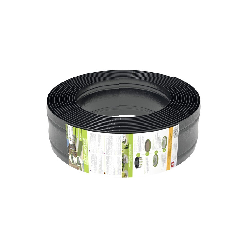 Plastový obrubník neviditelný 12,5 cm x 25 m černý